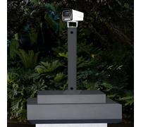 Poteau pour Caméra de Sécurité Caméras de Sécurité sur Pied, Poteau de Surveillance à Grand Angle, Mât de Fixation pour Caméras de Vidéosurveillance Résistant aux Intempéries(Dark Grey,1m/3.3ft)