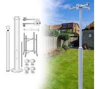 Poteau pour caméra de sécurité - Poteau pour caméra de surveillance extérieure avec support de panneau solaire détachable, support de caméra de sécurité avec paratonnerre, (taille : 5 m/16,4
