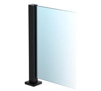Poteau pour garde-corps en verre, Système robuste sans perçage avec fentes pour spigots et embase, Support de fixation en acier inoxydable 304 pour balustres de terrasse,Black~end post,95cm