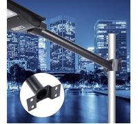Poteau pour lampadaire solaire, 50 cm/20 pouces Support de lampe de poteau Lampadaire extérieur Supports de support de bâton Noir