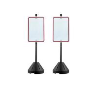 Poteau Pour Panneau de Signalisation Poteau sur Socle en Fonte 152,4cm Noir