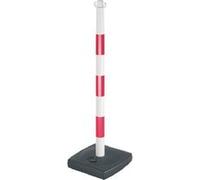 Poteau PVC 0,90m Rouge/Blanc sur socle à lester 4kg - NOVAP - 2001083 Blanc G