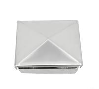 Poteau pyramidal en acier inoxydable pour poteaux de clôture carrés, capuchon galvanisé pour protéger le bois de l'humidité, chapeau de colonne argenté pour clôture de jardin (1 pièce, 80 mm)