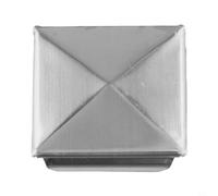Poteau pyramidal en acier inoxydable pour poteaux de clôture carrés, capuchon galvanisé pour protéger le bois de l'humidité, chapeau de colonne argenté pour clôture de jardin (1 pièce, 40 mm)