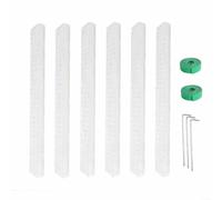 Poteau semi-cylindrique en mousse de 61 x 10,2 cm pour plantes grimpantes, support de rétention d'humidité en plastique transparent avec crochets/clous, design facile à plier pour lierre/orchidées