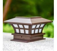 Poteau Solaire Cap Lumière Moderne Borne Colonne Lampe Éclairage Extérieur ABS Extérieur Pilier Lampe Étanche IP65 Stigmate Lu[349]