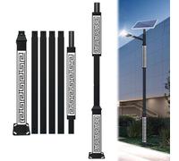 Poteau solaire galvanisé à chaud, pour éclairage extérieur autonome, convient à tous les types de lampadaires solaires à LED, route de village, jardin, terrasse et sécurité (6 mètres)