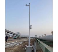 Poteau Support Caméra Poteau de caméra de sécurité résistant aux intempéries pour aéroports/Ports/Rues, Support de Poteau CCTV pour extérieur avec 4 Bras de Fixation(400cm (157.5in))
