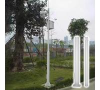 Poteau Support Caméra Toute météo Caméra Pole Mount, Support de caméra extérieur avec Lightning Rod & Cage à Armature, pour Rue/Cour/magasins(118in/300cm)