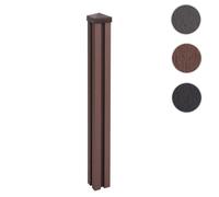 Poteau WPC Sarthe-Clôture WPC, poteau pilier, système enfichable ~ 98cm, brun