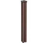 Poteau WPC Sarthe-Clôture WPC, poteau pilier, système enfichable 98cm, brun