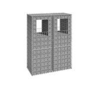 Poteaux à panier de gabion 2 pcs 50x50x140 cm Fer
