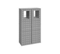 Poteaux à panier de gabion 2 pcs 50x50x180 cm Fer