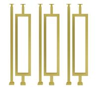 Poteaux carrés de Baluster d’escalier, Balustres d'escalier en fer forgé doré, carrés de 3 x cm, hauteur 85-95, plusieurs options disponibles(H 95cm,3 pcs)