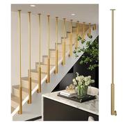 Poteaux carrés de Baluster d’escalier, Kit de balustres d'escalier en métal et fer multicolore 80-94 pouces(Gold,92inch(233.6cm))