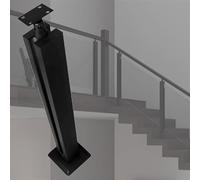 Poteaux de balustrade en verre Colonnes De Balustres D'escalier Carrées, Poteaux De Garde-corps Sans Perçage - Balustres De Garde-corps Inoxydable Réglables À 270°(B-MID,Height 120cm)