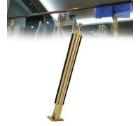 Poteaux de balustrade en verre Poteau D'escalier Métallique Sans Perçage, Hauteur 60 85 95 105 115 120 Cm, Poteau De Garde-corps À Fixation Par Pince Pour Panneau De(A-CORNER,Height 60cm)