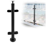 Poteaux de balustrade en verre Système De Poteaux De Garde-corps En Verre Pour Escalier, Hauteurs Disponibles : 60, 85, 95, 115 Et 120 cm. Kit De Garde-corps Vitrifié(B-EDGE,Height 95cm)