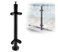 Poteaux de balustrade en verre Système De Poteaux De Garde-corps En Verre Pour Escalier, Hauteurs Disponibles : 60, 85, 95, 115 Et 120 cm. Kit De Garde-corps Vitrifié(B-CORNER,Height 80cm)