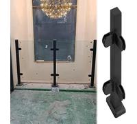 Poteaux De Balustrade Intérieur Extérieur Garde-Corps en Verre Verre à Emboîtement avec Base De Support Autoportante Rectangulaire, Balcon étanche Loft De, Corner Post, Height-125cm/49.2in