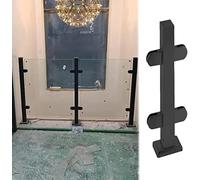 Poteaux De Balustrade Intérieur Extérieur Garde-Corps en Verre Verre à Emboîtement avec Base De Support Autoportante Rectangulaire, Balcon étanche Loft De, Mid Post, Height-130cm/51.2in