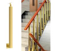 Poteaux de Balustre Carrés-Balustres de Garde-Corps Métalliques Réglables À 270° avec Kits de Vis de Fixation À Embase Plate,Poteaux de Rampe en Fer pour Terrasse (Size:B-75cm,Color:1PCS Side Mount)