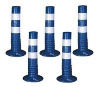 Poteaux de barrière d'allée - Cônes de signalisation réfléchissants de 18 et 30 pouces for les parkings et la sécurité de la construction(Blue,5 Pack/17.7 in H)