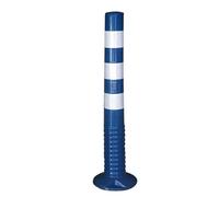 Poteaux de barrière d'allée - Cônes de signalisation réfléchissants de 18 et 30 pouces for les parkings et la sécurité de la construction(Blue,1 Pack/30 in H)