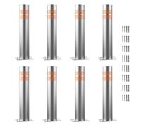 Poteaux de barrière pour allée, Borne de signalisation en acier vert/jaune 1/2/4/6/8 pièces(Yellow,8pcs)