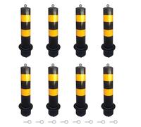 Poteaux de barrière pour allée, Borne de tuyau avec bande réfléchissante for le contrôle la circulation, 1/2/4/6/8 pièces(8pcs)