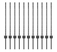 Poteaux de clôture 11 pcs U Channel Gris 80 cm Acier