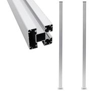 vidaXL 2x Poteaux de Clôture Pointus de Clôture Barrière de Clôture Piquet de Clôture Jardin Extérieur Robuste Durable Aluminium 185 cm