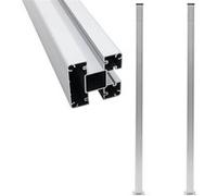 vidaXL Poteaux de clôture 2 pcs Aluminium 185 cm