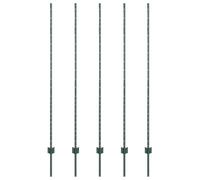 Poteaux de clôture 5 pcs U Channel Vert 150 cm en acier