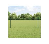 Poteaux de Clôture 5 pcs U-Channel Vert 80 cm Acier 3336677