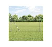 Poteaux de clôture 7 pcs Ø32 mm 150 cm Acier galvanisé 42004224