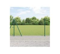 vidaXL Poteaux de clôture – Ensemble 26 pièces Ø32 mm 78,5 cm acier galvanisé Vert