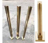 Poteaux de clôture carrés en verre doré - Poteaux de balustrade en verre en acier inoxydable - Système de serrage pour garde-corps en verre durable - Solution élégante pour terrasse extérieure