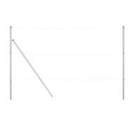 Poteaux de Clôture de Jardin Galvanisés 7 Pièces Argent Ancre de Clôture en Acier Résistant aux Intempéries pour Jardin, Terrasse et Espace Extérieur Ø32mm 210 cm