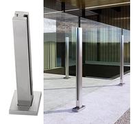 Poteaux de clôture en Verre, poteaux de Garde-Corps en Acier Inoxydable pour couloirs intérieurs, escaliers, piscines, Jardins et terrasses. Hauteur : 60 à 120 cm.