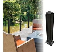 Poteaux de clôture en Verre pour Restaurant extérieur, kit de Fixation à Pince pour véranda et Jardin, résistant aux Hautes températures, Facile à Installer, Poteau d'angle de Hauteur 110 c