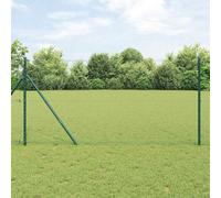 Poteaux de clôture verts 50 x 1,4 m, largeur de maille 25 mm, en acier et PVC, résistants aux intempéries, pour jardin et terrasse, brise-vue durable