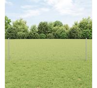 Poteaux De Clôture Vidaxl 11 Pcs U-Channel 60 Cm Acier Galvanisé, Clôture Hexagonale Vidaxl 0.6x50 M Acier Galvanisé