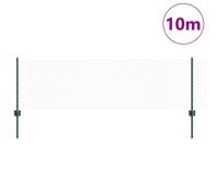 Poteaux De Clôture Vidaxl 11 Pcs U-Channel Vert 100 Cm Acier, Clôture Hexagonale Vert 0.6x10 M Acier