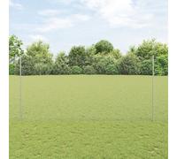 Poteaux De Clôture Vidaxl 22 Pcs U-Channel 160 Cm Acier Galvanisé, Clôture Hexagonale Vidaxl 1.6x50 M Acier Galvanisé
