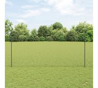 Poteaux De Clôture Vidaxl 22 Pcs U-Channel Gris 160 Cm Acier, Clôture Hexagonale Vidaxl Gris 1,6x50 M Acier
