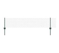Poteaux de Clôture vidaXL 5 pcs U-Channel Vert 40 cm Acier, Clôture Hexagonale vidaXL Verte 0,4x10 m Acier