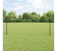 Poteaux De Clôture Vidaxl 5 Pcs U-Channel Vert 80 Cm Acier, Clôture Hexagonale Vidaxl Verte 0.8x10 M Acier