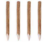 Poteaux de clôture - vidaXL - Bois de noisetier - 90 cm - 4 pcs - Résistants aux intempéries