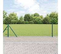 Poteaux De Clôture Vidaxl Pack De 52 Vert Acier 3.2 X 3.2 X 50 Cm